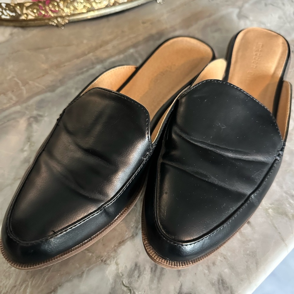 Black dressy mules